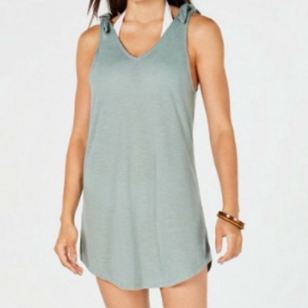 Nwt Miken Swim Shoulder Tie Beach Cover-Up Dress